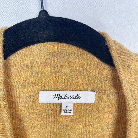 Madewell Small Heather Mustard Yellow Evercrest Turtleneck Sweater Merino Wool - Picture 5 of 8
